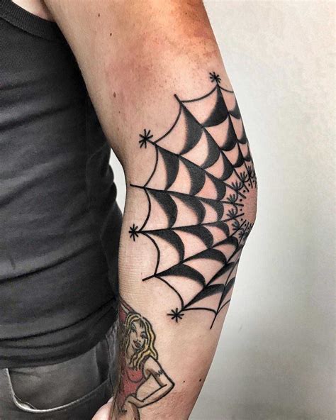 Elbow Web Tattoo