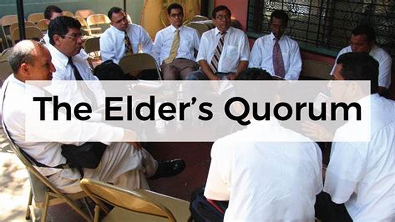 Elders Quorum Lesson Schedule 2025