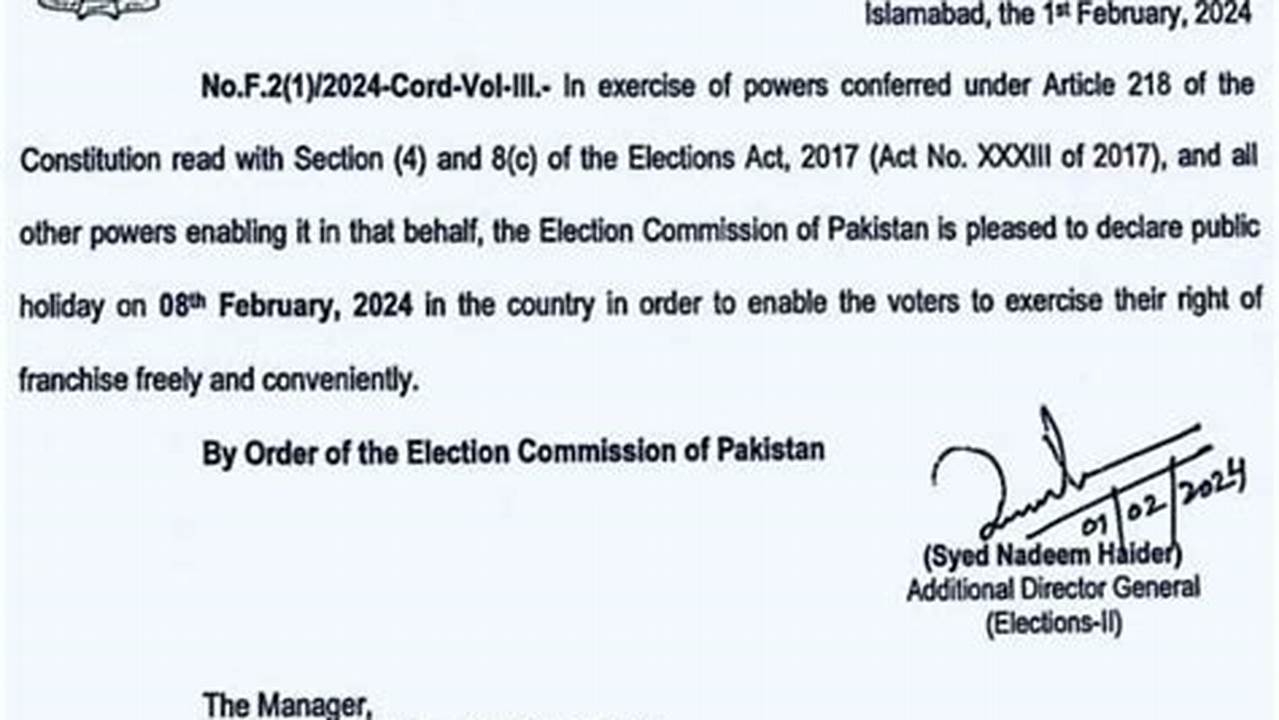 Election 2024 Notification