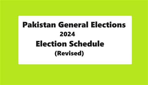 Election Schedule 2024 Sindh
