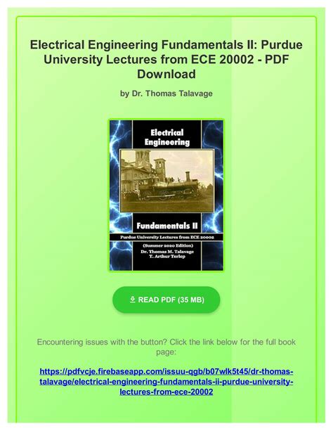 Electrical Engineering Fundamentals II: Purdue University Lectures From ECE 20002