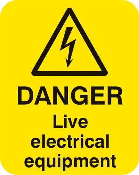 Electrical equipment safety label