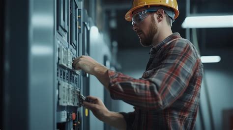 Electrician Checking Circuit Breaker Panel