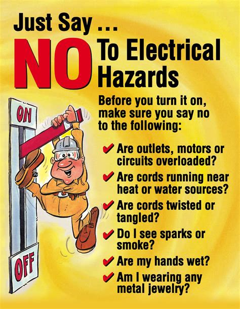 Electricity Safety Poster Utility Room