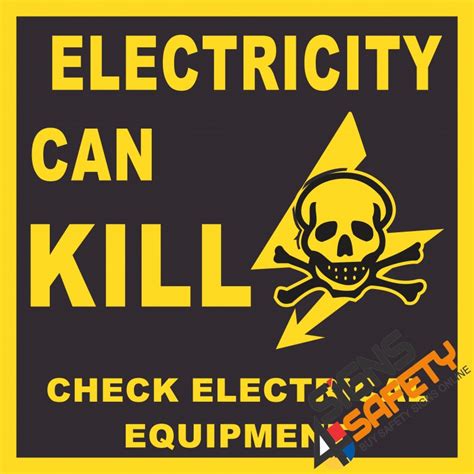 Electricity can kill slogan