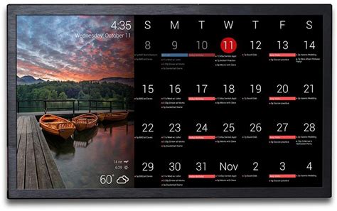 Electronic Monthly Calendar