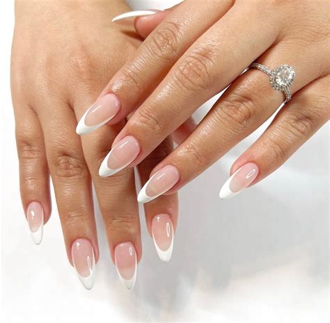 Elegant Wedding Nails For Bride Almond