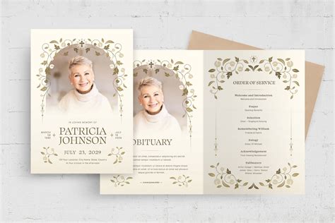 Elegant Funeral Program Template