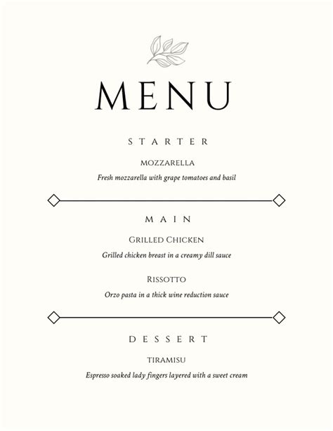 Editable Elegant Menu Design Template In Psd Word Publisher Elegant