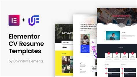 Elementor Tutorial For Online Cv Resume Template Wordpress
