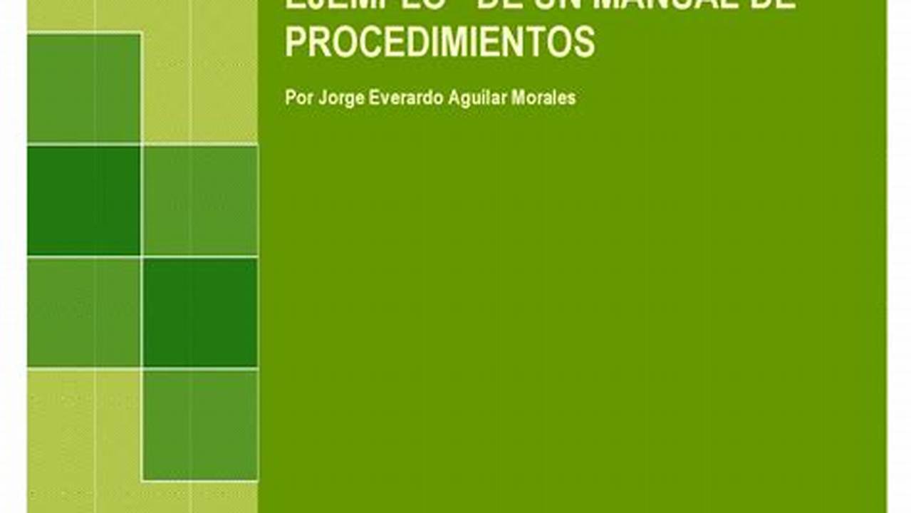 Elementos Del Modelo De Manual De Procedimientos Administrativos De Una Empresa, MX Modelo