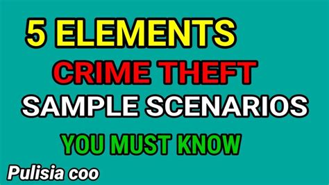 Elements Of Theft