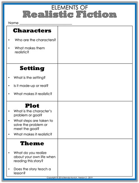 Elements of Fiction Worksheets | Free for Primary Grades