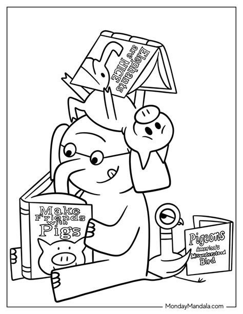 Elephant And Piggie Coloring Pages