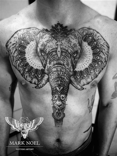 Elephant Chest Tattoo