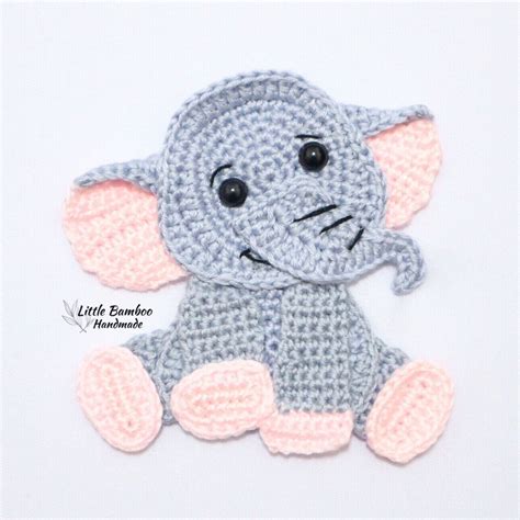 Elephant Crochet Applique
