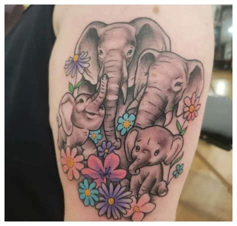 Elephant Family Tattoo