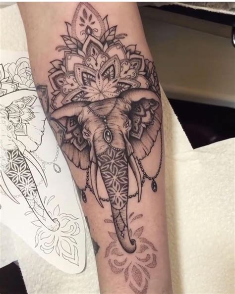Elephant Mandala Tattoo