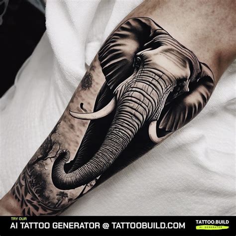 Elephant Sleeve Tattoo