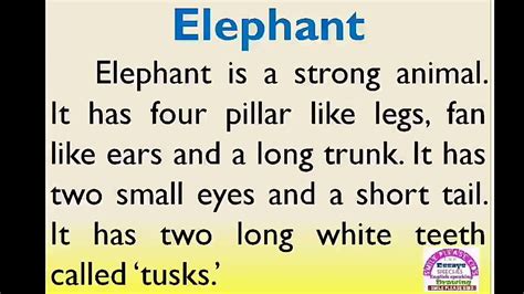 Elephant Speech For Student