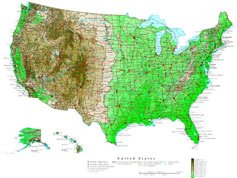 Elevation Map Of The Us