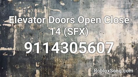 Elevator door SFX Roblox ID