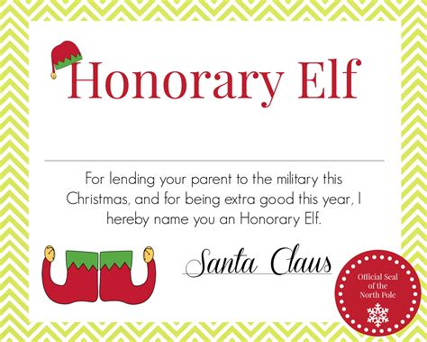 Elf On The Shelf Certificate Printable Free