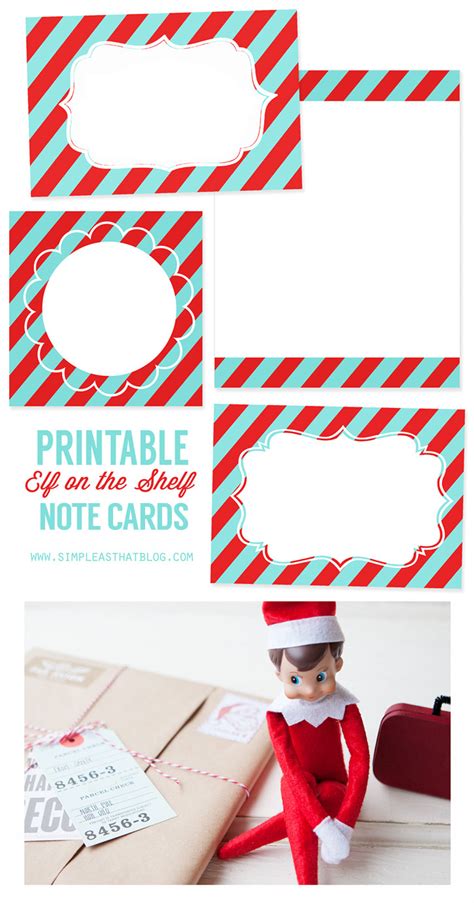 Elf On The Shelf Notes Template