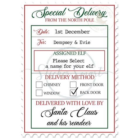 Elf On The Shelf Special Delivery Printable