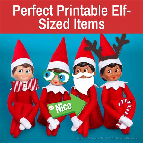 Elf Printable Props