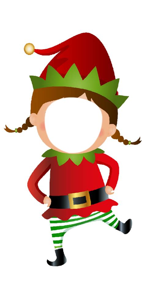 Elf Face Cut Out Template