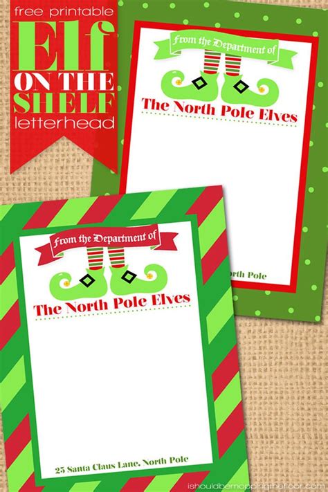 Elf Letterhead Free Printable