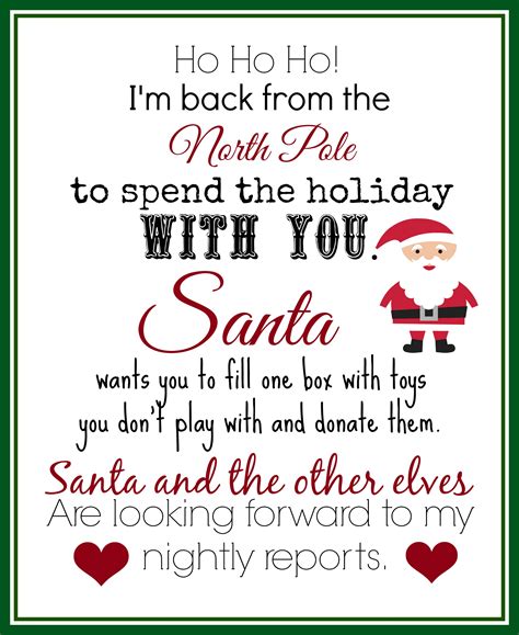 Elf On Shelf Return Letter Printable Free