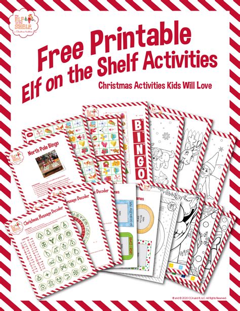 Elf On The Shelf Activities Printable