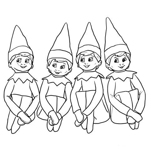 Elf On The Shelf Colouring Pages Printable