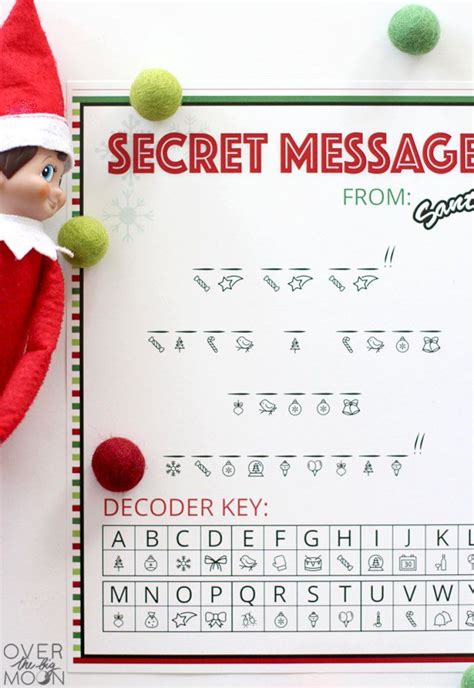 Elf Secret Message Printable Free