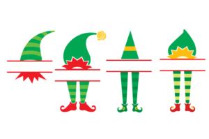 Download Elf Split Monogram Frames SVG File - SVG Design Creativefabrica DXF Files