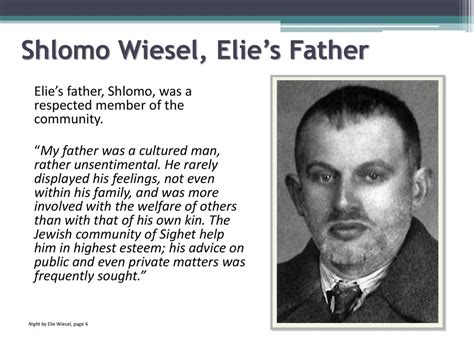 Elie Wiesel'S Father