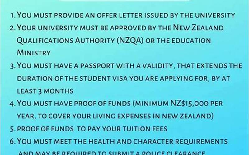 Eligibility Criteria For Nz Student Visa