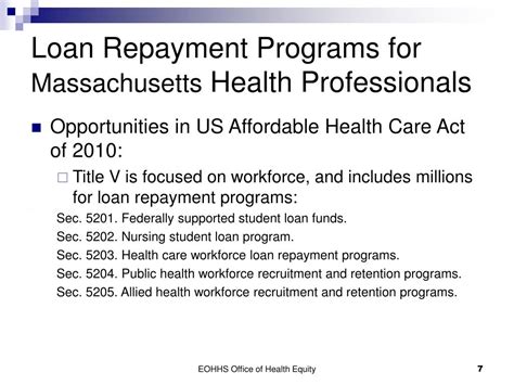 Eligibility Criteria for the Massachusetts Loan Repayment Program for Health Professionals