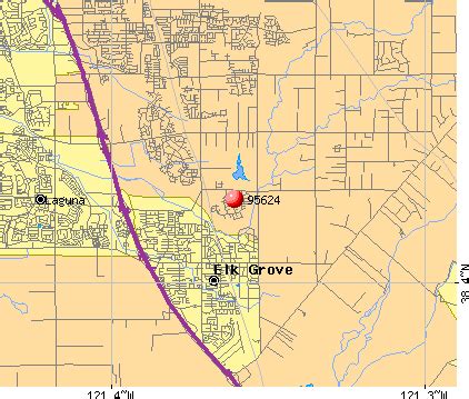Elk Grove CA Zip Code Map