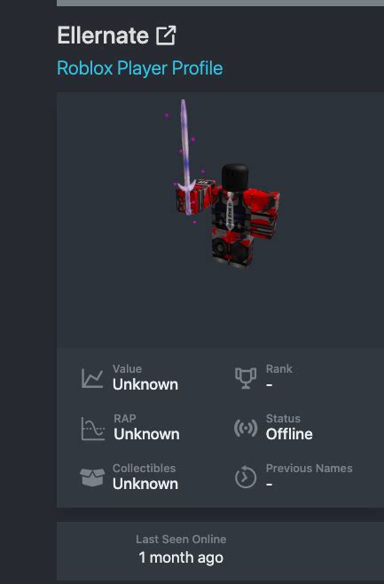 Ellernate\'s Roblox Profile - RblxTrade
