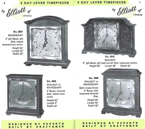 Elliott Clock Catalogue