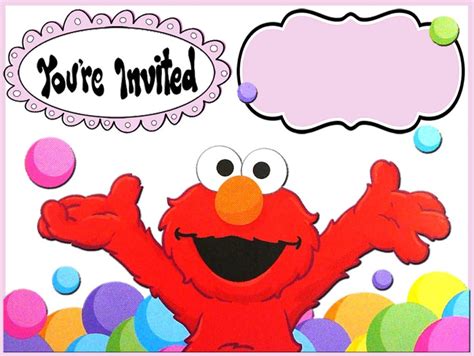 Elmo Invitation Template