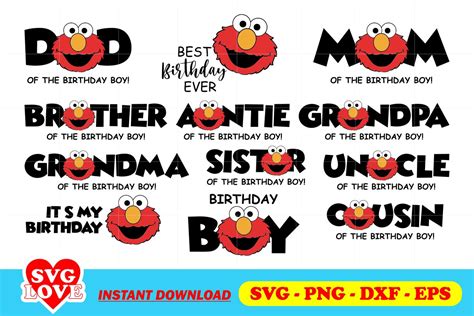 Bring Joy to your Little One's Celebration with Elmo Birthday SVG - The Perfect Addition to Your Party Decorations