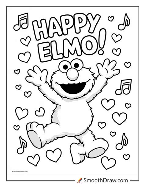 Elmo Coloring Book Pages