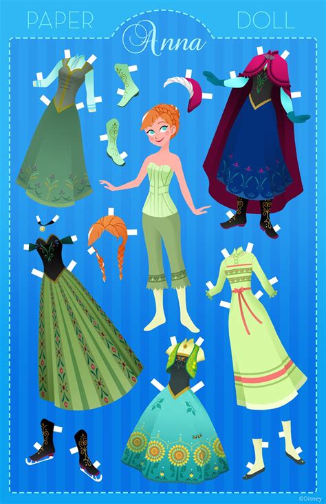 Elsa And Anna Paper Dolls Printable