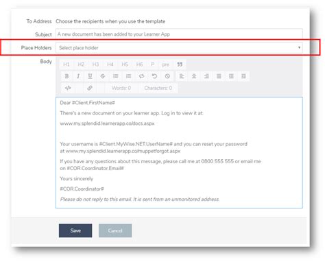 Email Template Editor