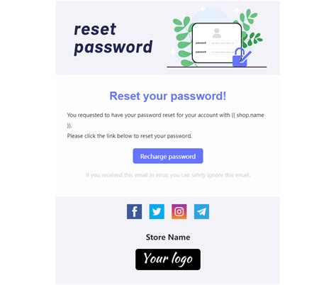 Email Template Password Reset