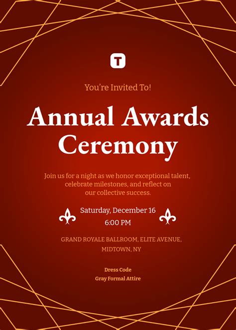 Email Template To Invite For A Commending Ceremony